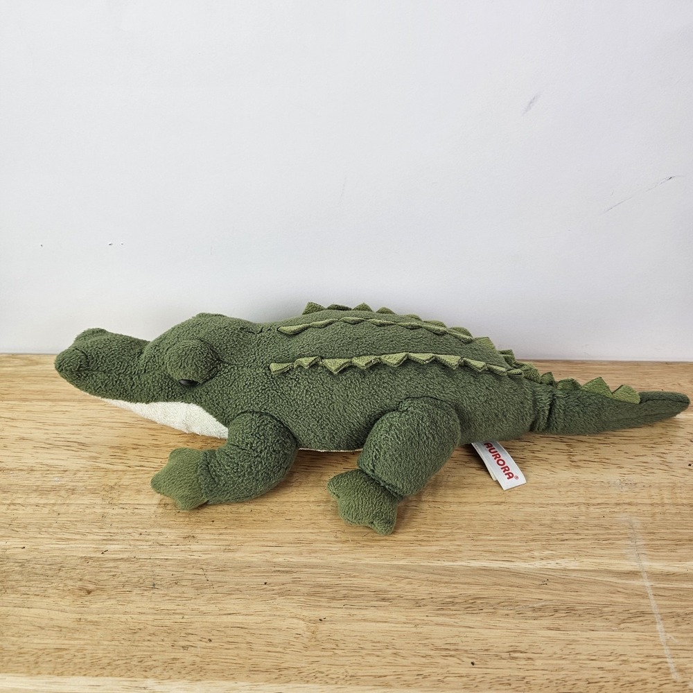 Aurora Green Alligator Crocodile Plush Stuffed Animal‎ Toy Reptile